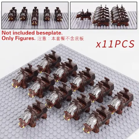 Medeltida militärset Kavallerifigurer Krigshästar Djur Byggstenar Delar Riddare Vapen Tillbehör Leksaker för barn Presenter 8 best sales Lego medeltida vapen - №3