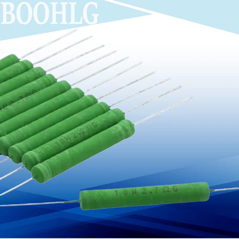 1PCS Feverless Metal Oxide Film Wire Wrap 10W Watts Divider Resistance 0.1R 0.22R 1R 1.5R 2.2R 3.3R 4.7R 5.6R 6.8R 10R 15R 22R