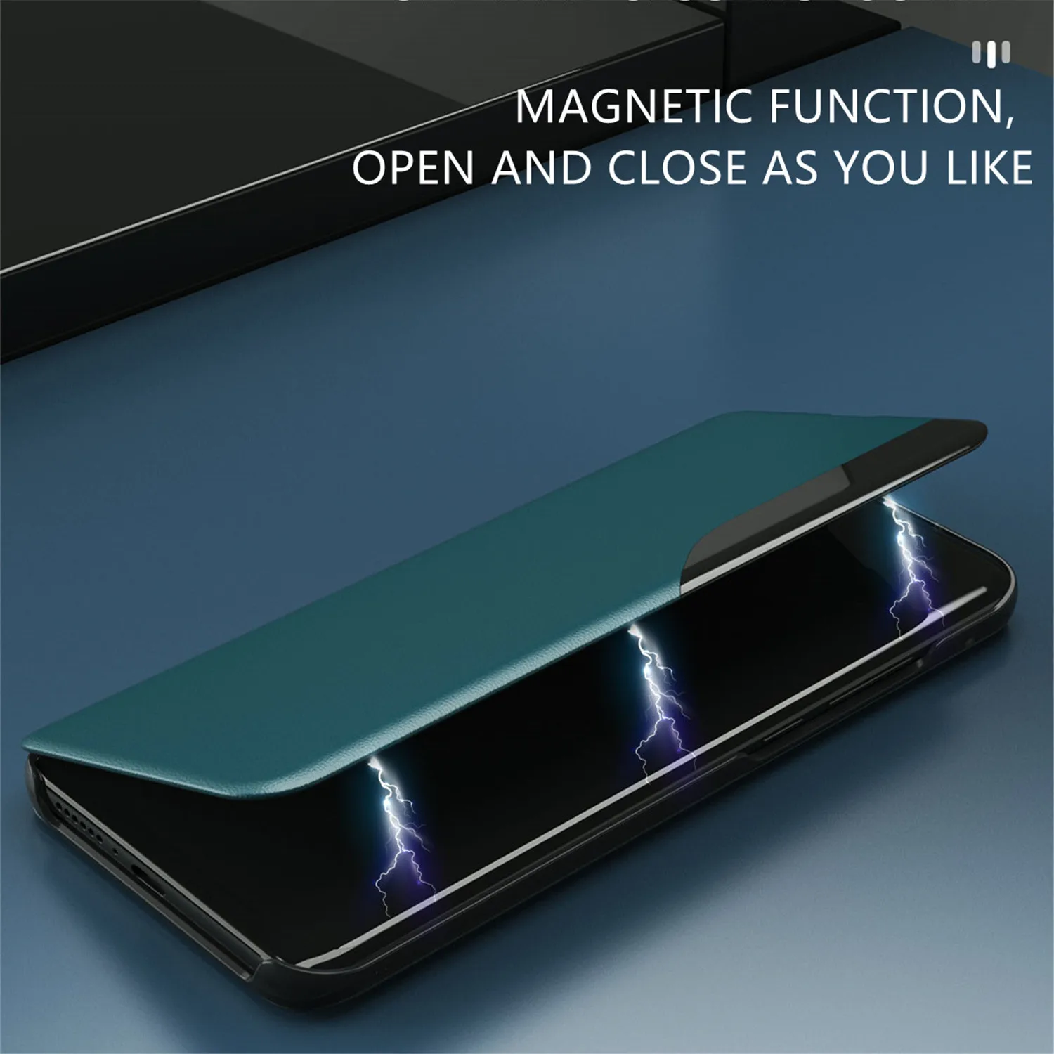 2023 Smart Clear View Flip Case For Samsung Galaxy S22 S21 Plus Note 20 Ultra S20 FE A53 A52 A72 5G A51 S23 A12 Stand Leather Co