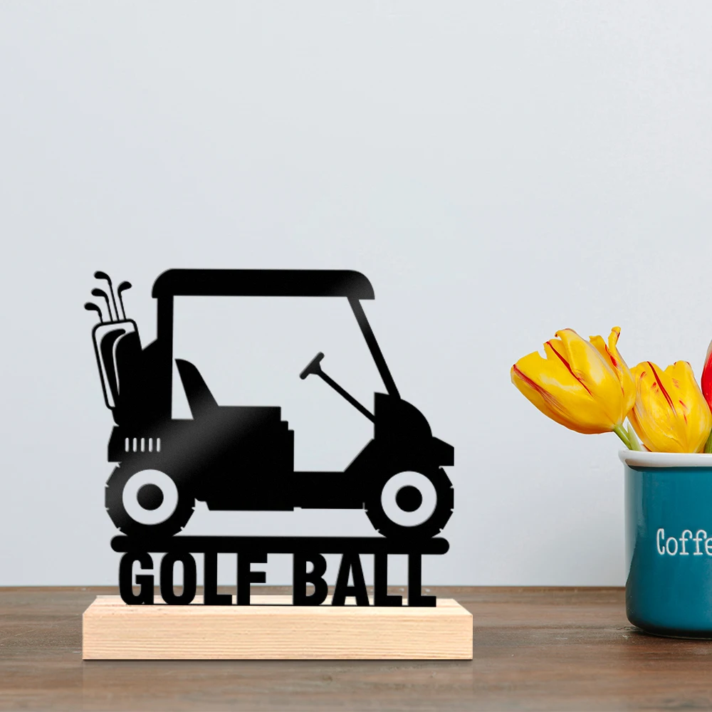 1pc Metal Desktop Decoration Custom Name With Wooden Base Perfect for Home or Office Decoration