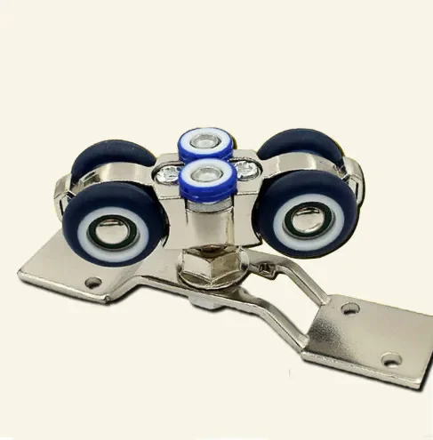 Moving 360 Degree Door Hanging Round Glass Hardware Pulley Hanging Mute Rail Wheel Balcony Sliding Cabinet 4 Wheel