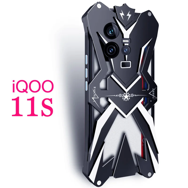 

Premium aluminum alloy hollow heat dissipation Phone Case For vivo iQOO 11S V2304A Fall prevention Back Cover For vivo iQOO11S