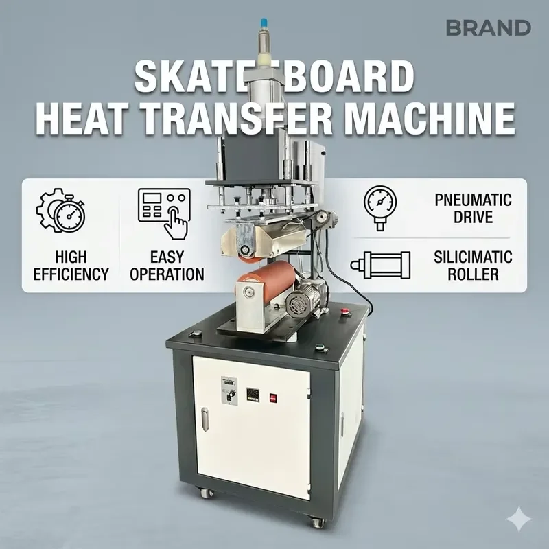 HT-RB-300 Semi Automatic Roller Heat Transfer Machine for Skateboard, Skateboard Heat Transfer Machine