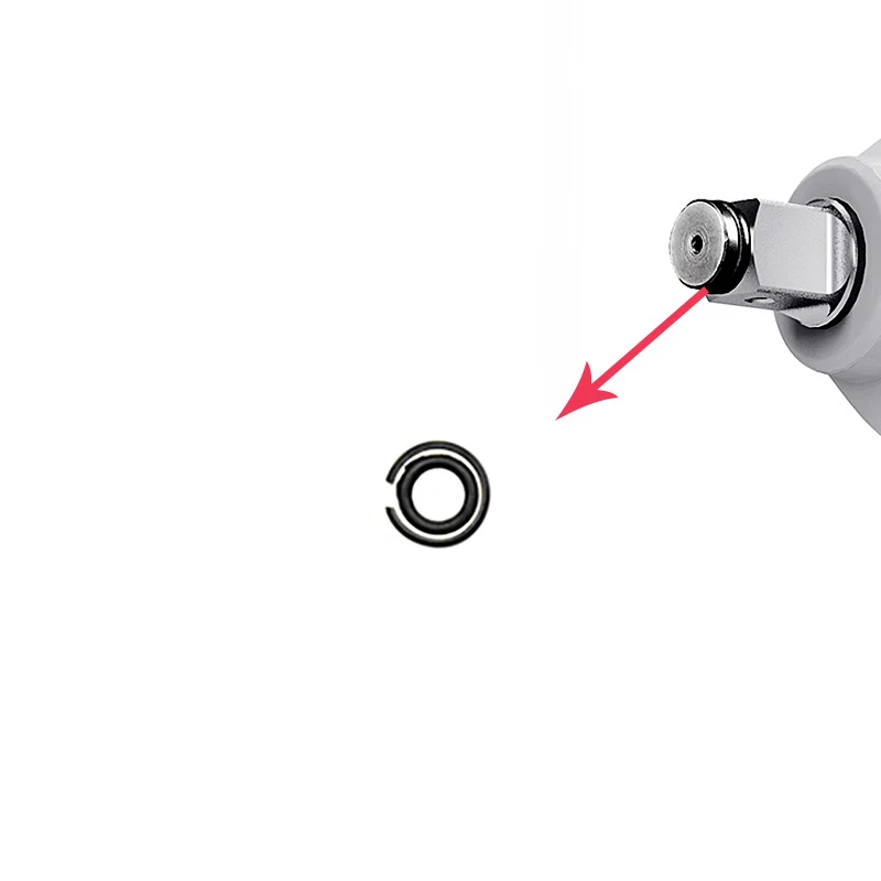 Chiave elettrica da 8 pezzi, albero di uscita quadrato, anello a scatto, ghiera a forma di T, anello in pelle, accessori generali