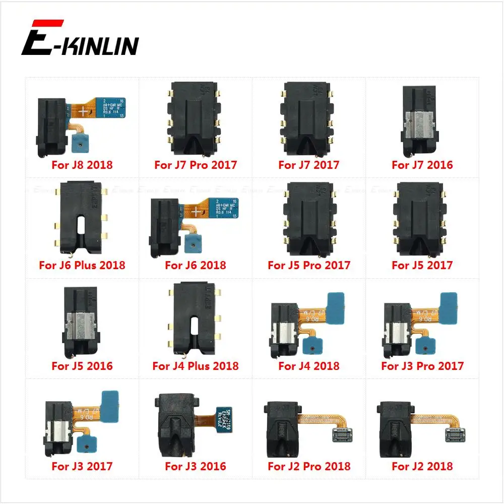 

Ear Earphone Port Connector Headphone Jack Audio Flex Cable For Samsung Galaxy J2 J3 J5 J7 Pro J4 J6 Plus J8 2016 2017 2018