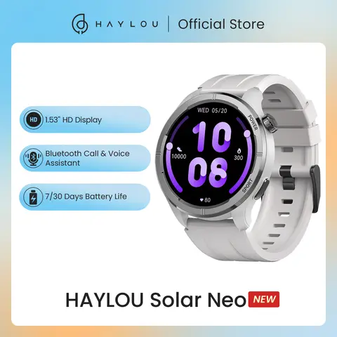 HAYLOU 솔라 네오 스마트 워치, 1.53 인치 HD 디스플레이, 블루투스 통화, 24 시간 건강 모니터링 스마트 워치, 남녀공용 스마트 스포츠 워치
