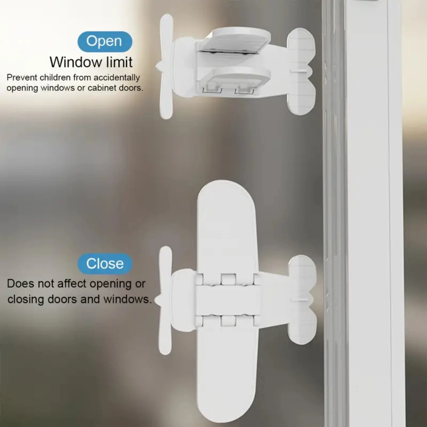 High-Quality Horizontal Door & Window Lock Buckle for Kids - Secure Window Placer