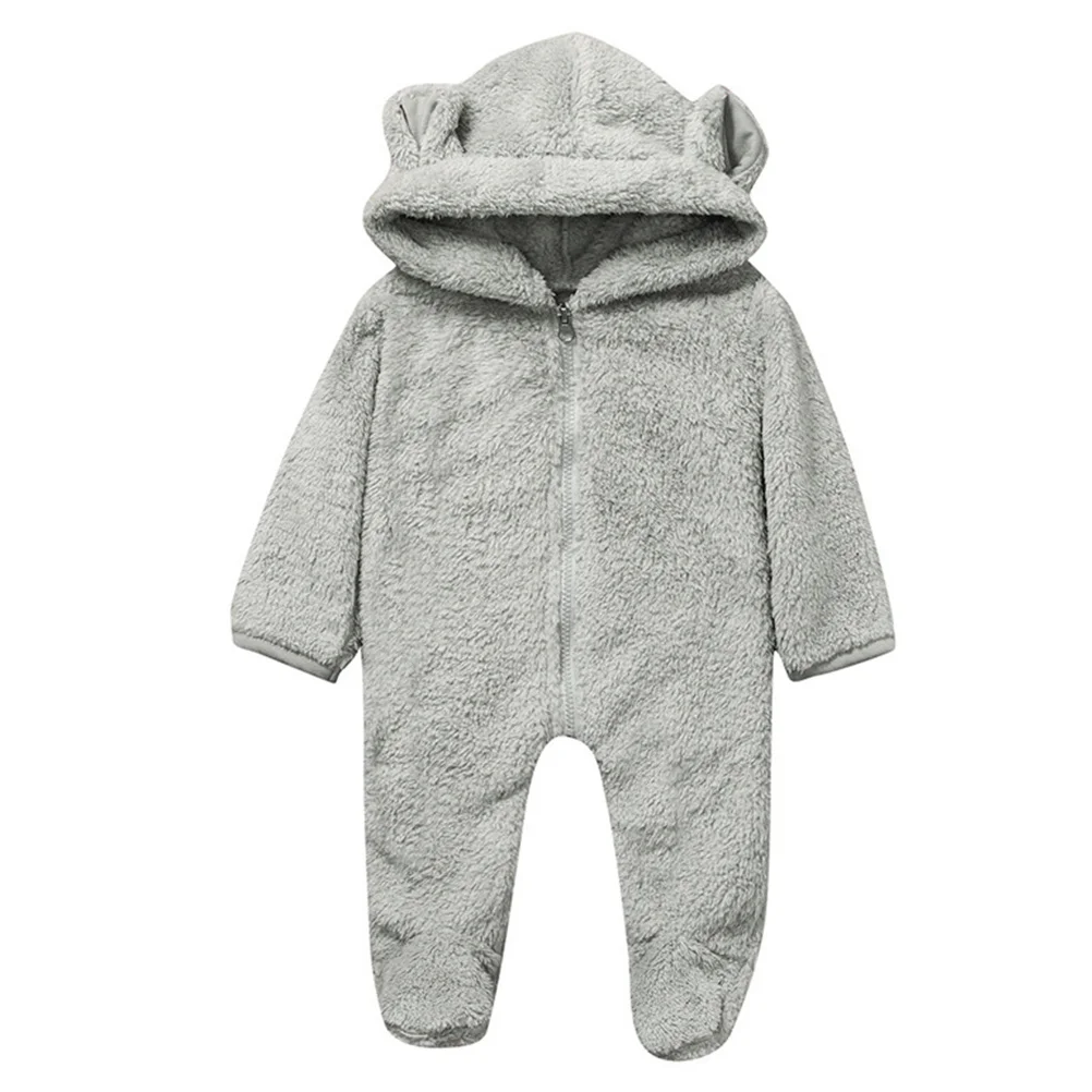 

Winter Baby Jumpsuit Hooded Romper Warm Newborn Bodysuit Cute One-Piece for Christmas Halloween Costume Winter Baby Bodysuit
