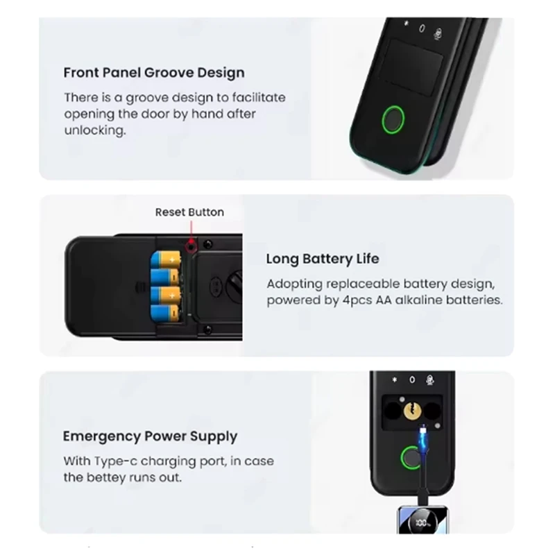 Fingerprint Outdoor Garden Lock Remote TUYA WIFI App Smart Life Code Keyless Smart Door Lock Electric Rim Lock