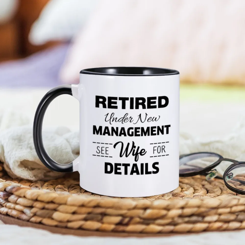 Funny Retired Coffee Mug 11oz Home Office Ceramic Cups Retirement Gifts For Husband From Wife On Birthday Christmas Fathers Day