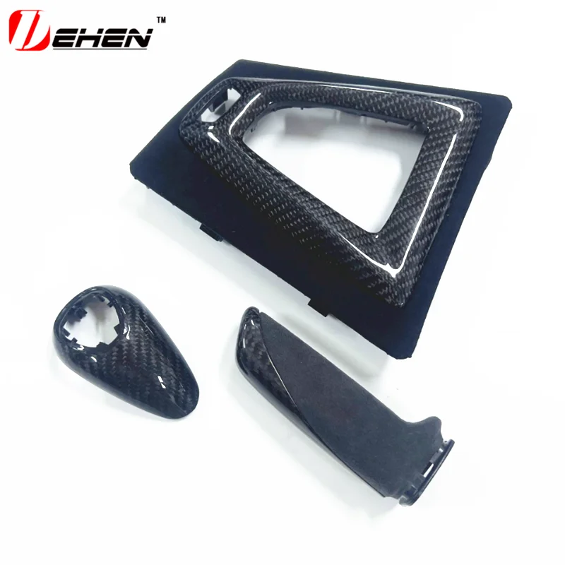 RHD For BMW M2 M3 M4 F87 F80 F82 F83 2014-2019 Gear Shifter Knob Frame Handbrake Console Panel Cover Carbon Fiber