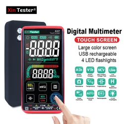 Xin Tester grande schermo multimetro digitale intelligente batteria al litio ricaricabile AC DC Volt Amp Ohm NCV Tester di capacità 820T