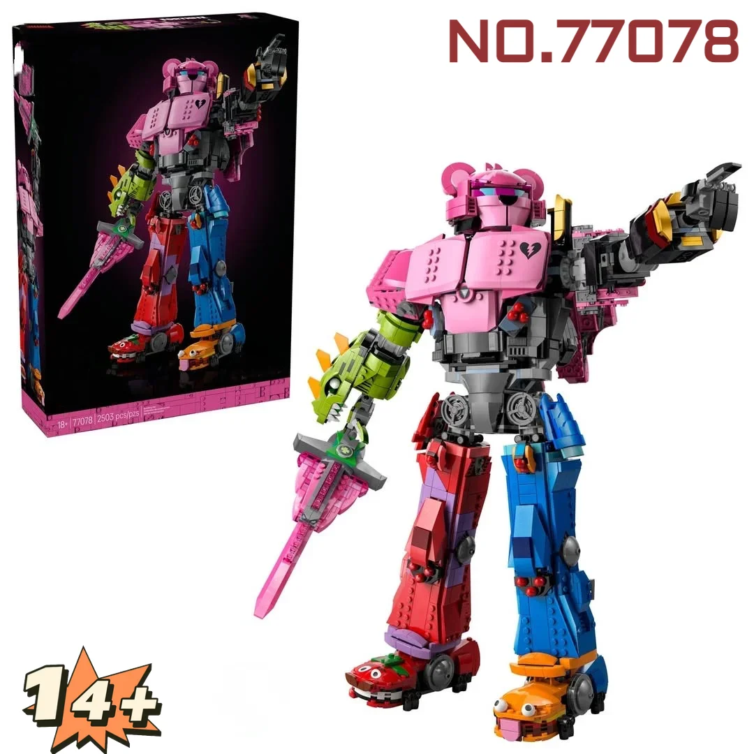 2026 Popular 2503 piezas Fortnite 77078 Líder del Equipo Mecha Bloques de Construcción Modelo de Robot de Acción Juguetes para Regalo de Cumpleaños y Adorno Festivo