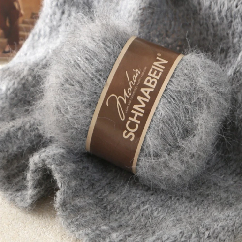 25g Alpaca Mohair Yarn Long Hair Silk Thread, Hand Woven Sweater, Hat, Scarf, Soft and for warmth DIY Knitting Crocheting
