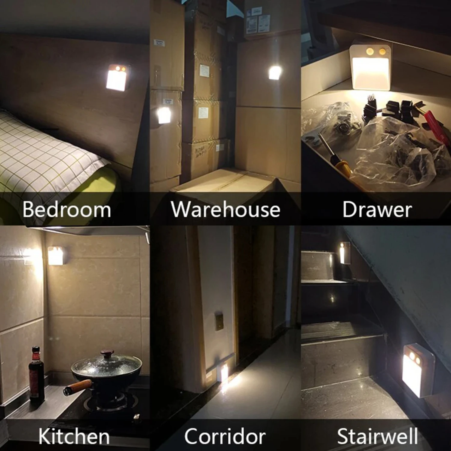 Wireless Motion Sensor LED Night Light - Energy-Efficient, Portable - Always on/Auto Modes - Bedroom, Bathroom, Cabinet, Stairs 