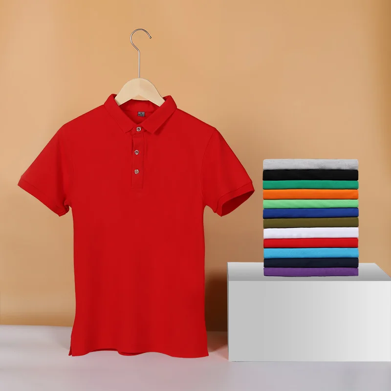 

New High-quality Solid Color Men's Polo Shirt Daily Commute Office Low-key Breathable Business Work Shirt Short Sleeve