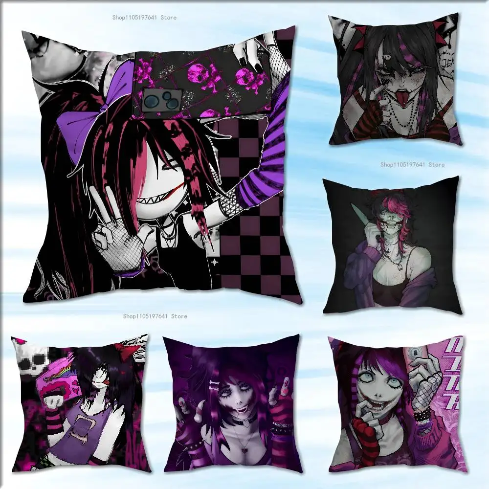 Nina The K-Killer Anime Celebrity Merchandise All-Match Printed Pillow Case Sofa Car Office Room Decoration Protector