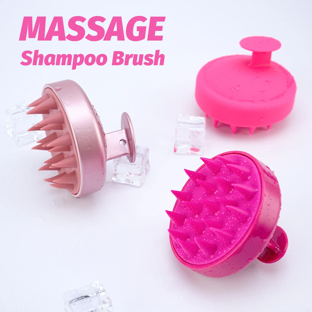 

Silicone Scalp Massager Shampoo Brush - 3 Color Options, Soft Bristles for Gentle Scalp Exfoliation & Hair Care