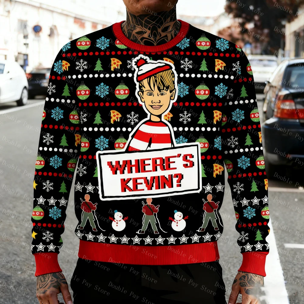 2026 الخريف الشتاء عيد ميلاد سعيد البلوز المنزل وحده القبيح عيد الميلاد الكرتون أنيمي النساء الرجال البلوز القمم هوديي البلوز