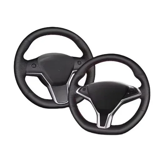 Luxury custom steering wheel cover leather hand stitched