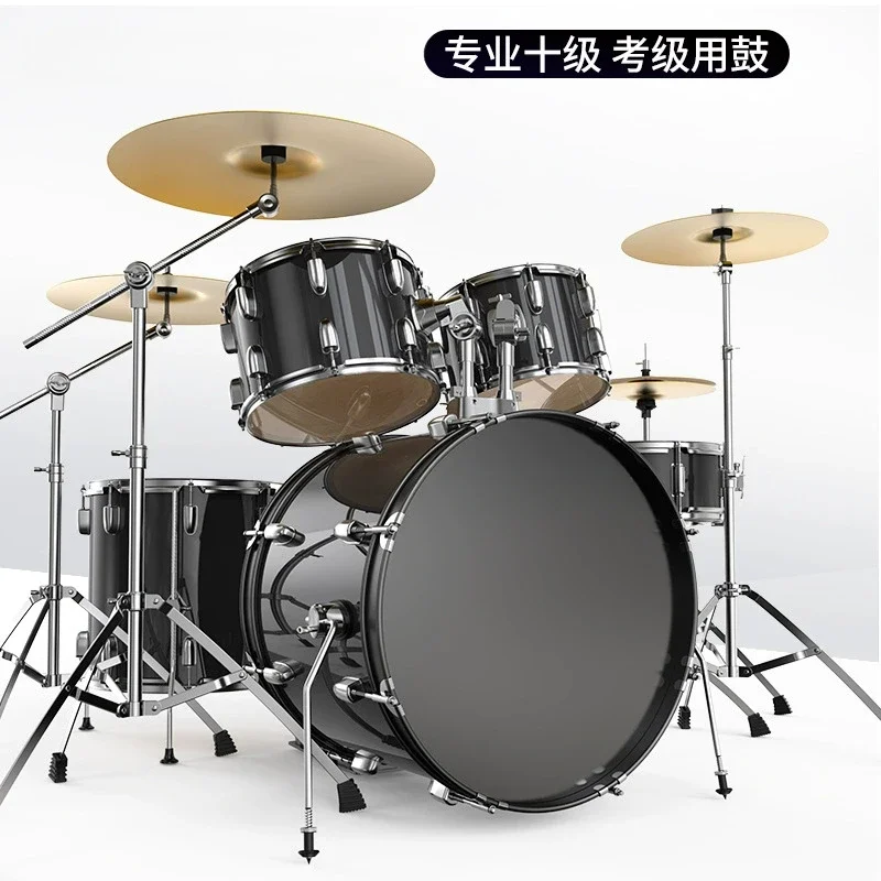 

2025 Black & Gold Series Acoustic Drum Kit Configuration with Premium Cymbals & Throne