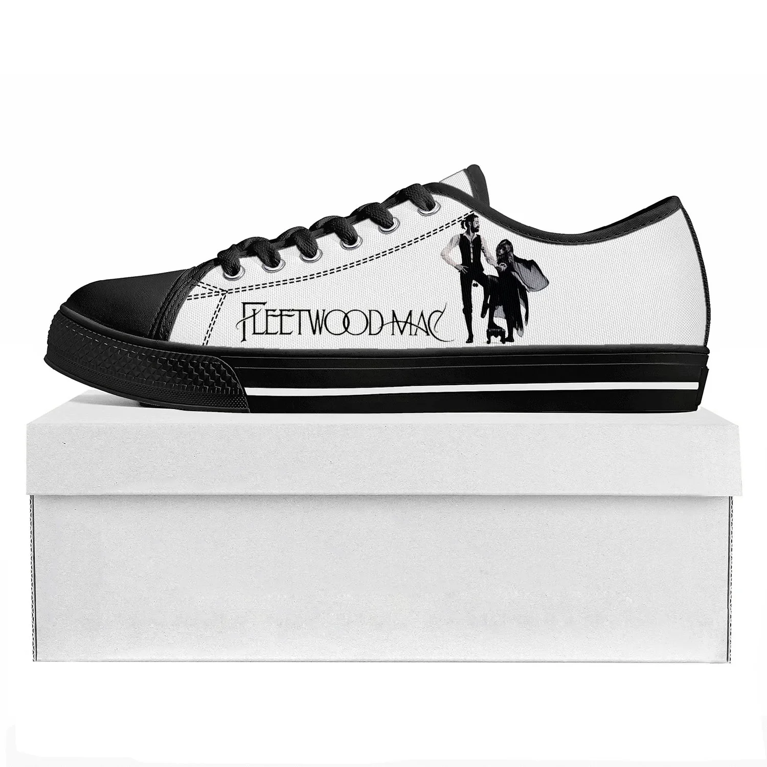 

Fleetwood Mac Pop Rock Band Low Top High Quality Sneakers Mens Womens Teenager Canvas Sneaker Couple Shoes Custom Shoe Black