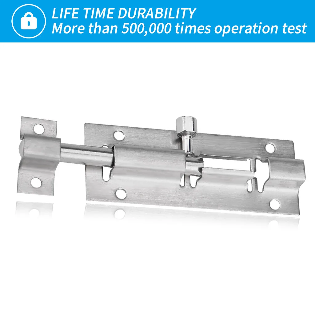 جديد باب الأمن قفل منزلق 3 بوصة برميل مع قفل منزلق الباب مع 12 مسامير المنتجات المنزلية المفيدة أقفال الأبواب 2025 #3