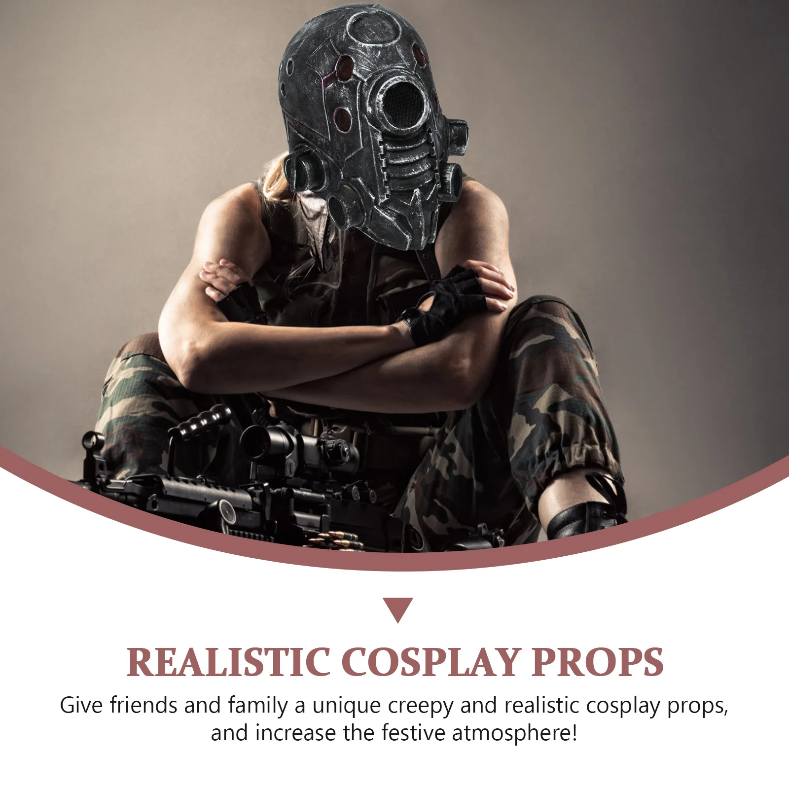 

Steampunk Robot Mask Lightweight Latex Halloween Costume Accessory For Adult Teen Party Masquerade Dress Up Props Punk