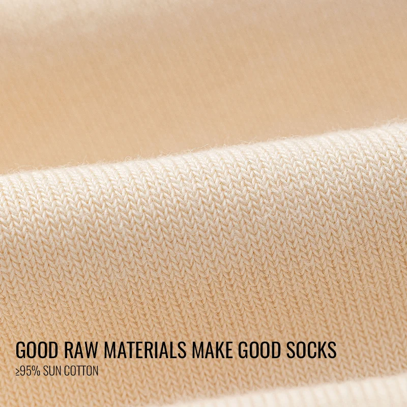 MiiOW 100% Pure Cotton Socks Men Business Dress Long Sock Black White Breathable Sport Sock Antibacterial Anti Odor Crew Socks