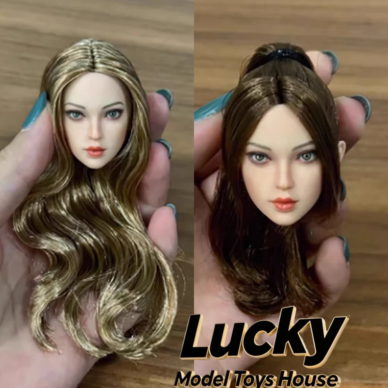 

JKTOYS 1/6 Yumi Girl Figure Beauty Movable Eye Head Sculpt K-006 Model Accessory For 12inch Female Soldier Body Decoration