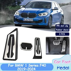 Foot Pedals for BMW 1 Series F40 2019~2024 116i 118i 120i Car Rest Brake Accelerator No Drilling Alloy Covers Interior Acessorie