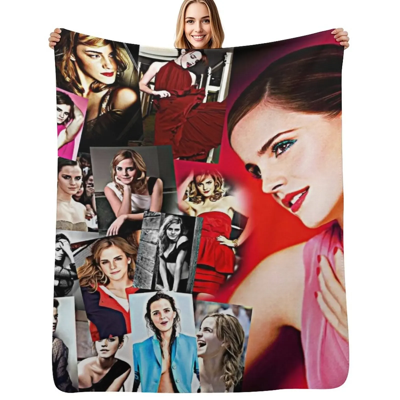 بطانية رمي إيما واتسون، بطانيات منقوشة ناعمة من القطيفة وبطانية عتيقة