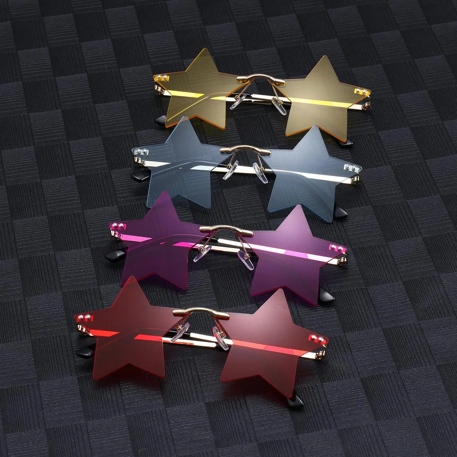 Christmas Decoration Pentagram Eyewear Eyeglasses Sun Glasses Rimless Sunglasses Party Glasses Star Shape