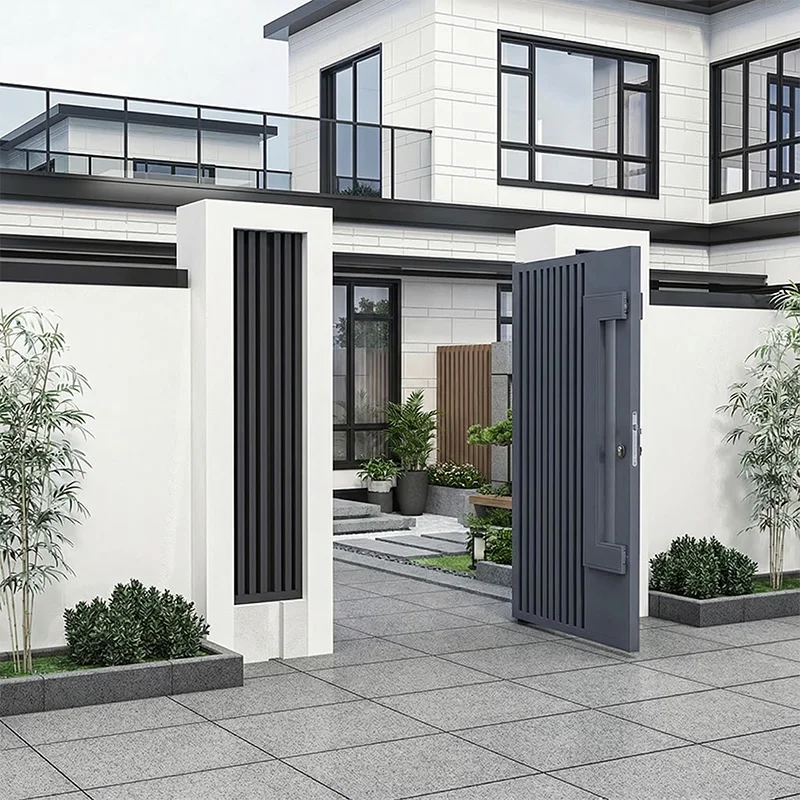 New Design Aluminum Alloy Metal Garden Fence Gate Door for Villa