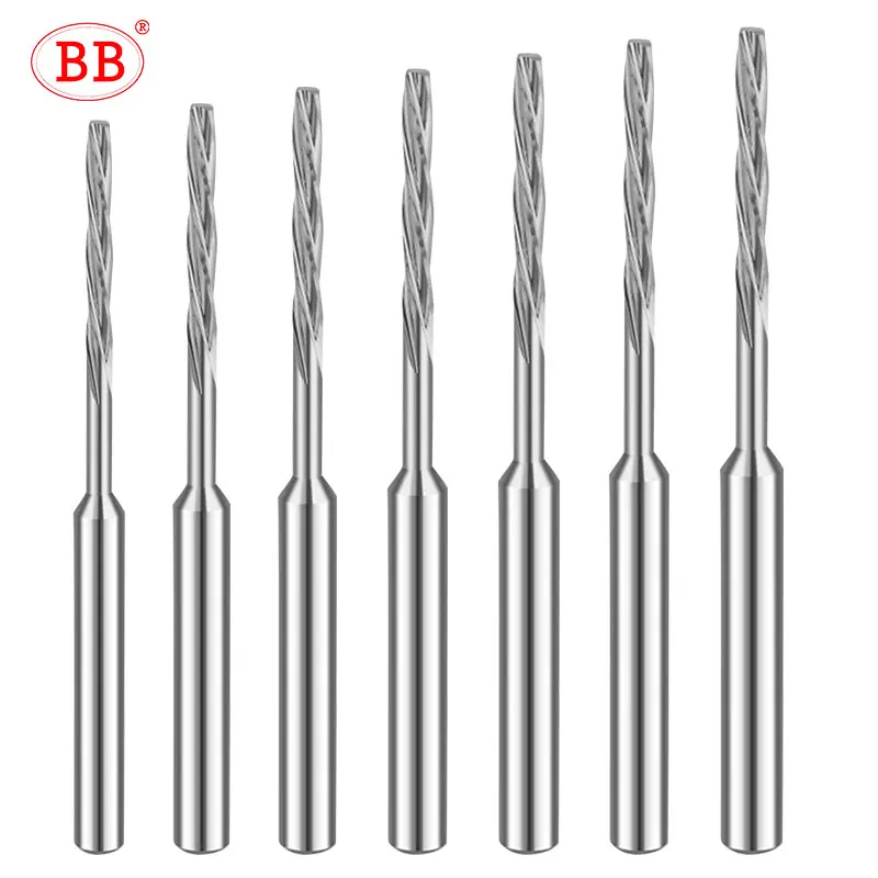 

BB Left Hand 2.23mm-3.95mm Machine Reamer Diameter Carbide Spiral Flute PRO External Cooling Aluminum Small Hole Making