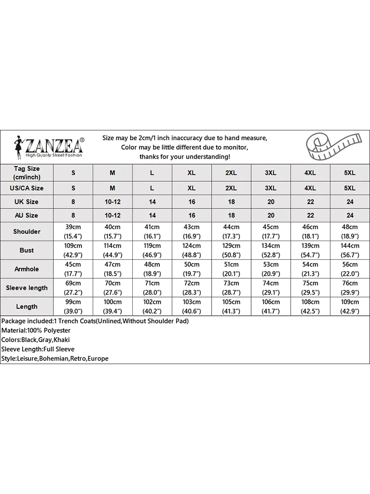 ZANZEA 冬用無地ロングアウター レディース 秋用トレンチコート スタイリッシュなウール生地トレンチ 長袖ボタンダウンジャケット 2025