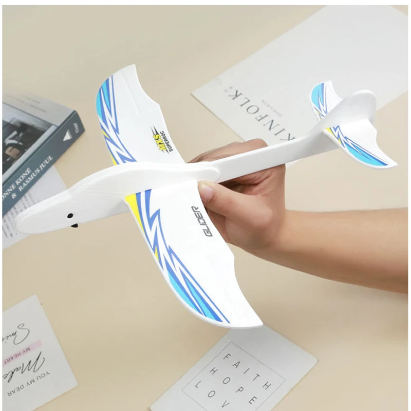 Foam Airplane Launcher Toy EPP Bubble Plane Glider Hand Throw Catapult Plane Toy for Kids Catapult Guns Aircraft Launcher Game