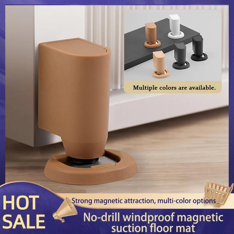 

Super Strong Magnetic Door Stop No Drill Installation Low Profile Invisible Design For Bathroom Bedroom Office Door Protection
