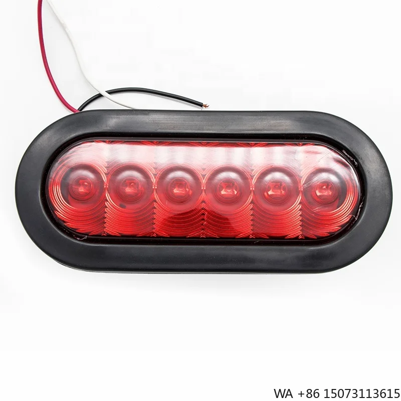 12v-オーバル型-6led-赤-黄-サイドライト-信号灯-マーキング-リア警告灯-トラック-トレーラー-車用