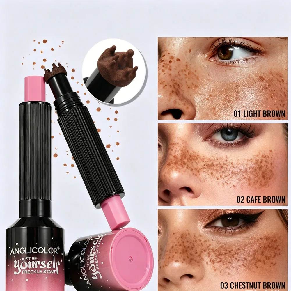 Five-point Freckle Stamp Natural Waterproof Quick Dry Liquid Freckles Pen Long Lasting Air Cushion Freckles Stick Dot Spot Tool