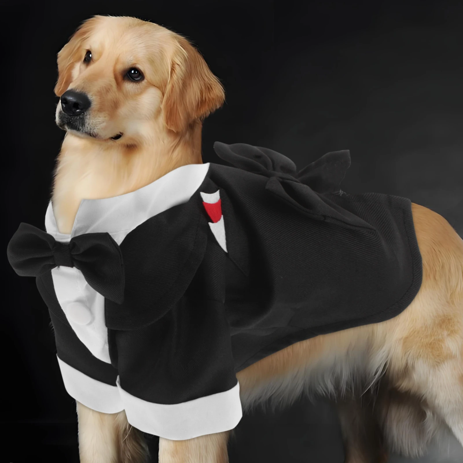

Pet Holiday Dress Dog Gentleman Apparel Cat Birthday Outfit Thin Section for Small Dogs Plastic Clothes