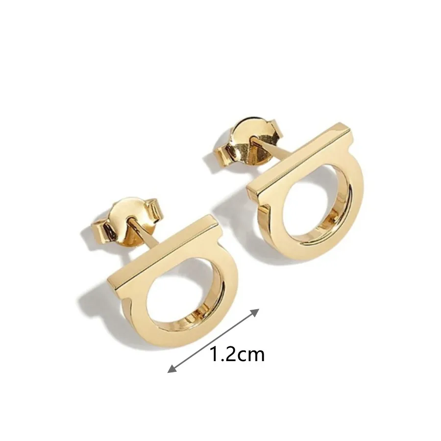 2pc/Stainless steel English letter D earrings for women/men, light luxury and high-end jewelry