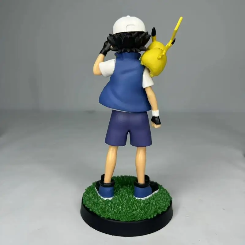 18cm Anime Pokemon figurka Ash Ketchum pcv zabawkowy model statua dekoracja stołu kolekcja ozdoba prezent urodzinowy dla dzieci