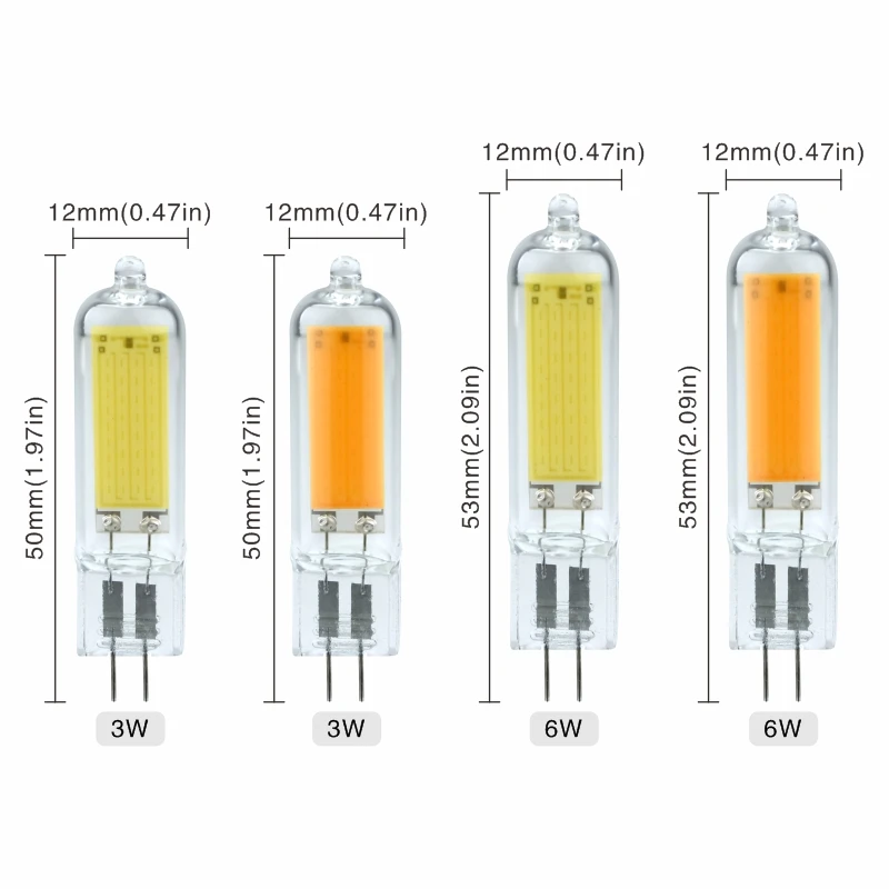 Imagem -02 - Lâmpada Led Dimdimg 3w 6w Peças Lote v Iluminação de Vidro Substituição de Lâmpadas Halogen 40w 60w Lustre Pendente