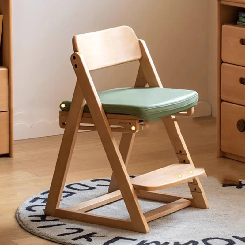 Room Wooden Furniture School Auxiliary Chairs Study Children Seats Comfortable Growing Kids Silla Infantil Designer Safety JGY