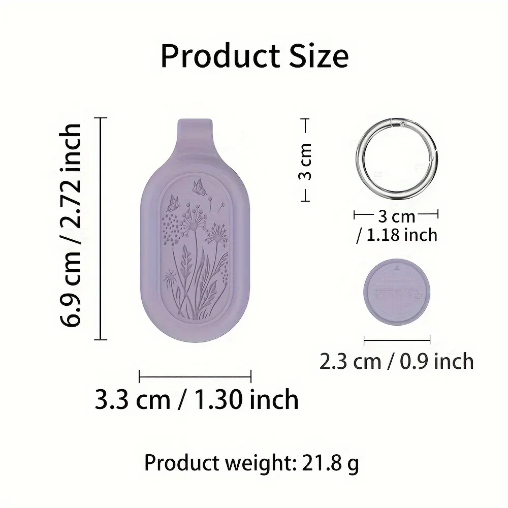 For SAMSUNG Galaxy SmartTag2 Locator Silicone Protective Case Equipped with Waterproof Cover and Round Buckle Soft Waterproof