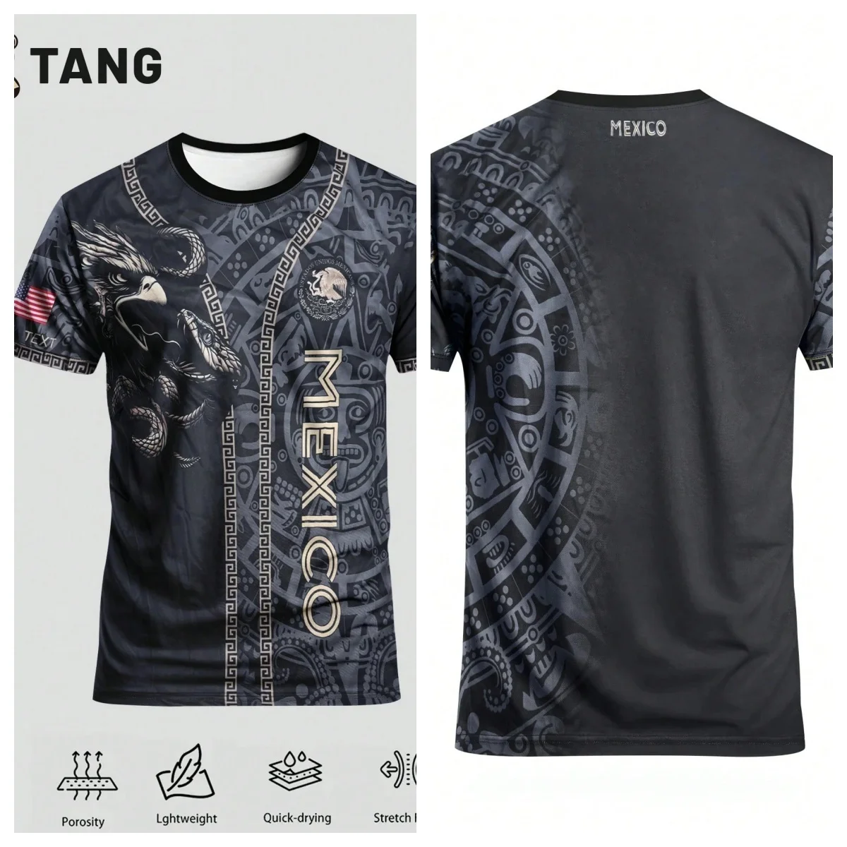 

Mexico Style Football Shirt and Comfortable Crew Neck Sports Top Suitable for Football Match Training, Casual and Vacation Wear