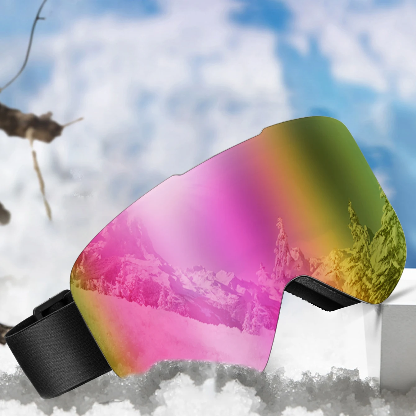 

Magnetic Ski Sunglasses for Men And Women UV400 Anti-Fog Snowboard Eyewear Winter Outdoor Sports Charisma Christmas Gifts