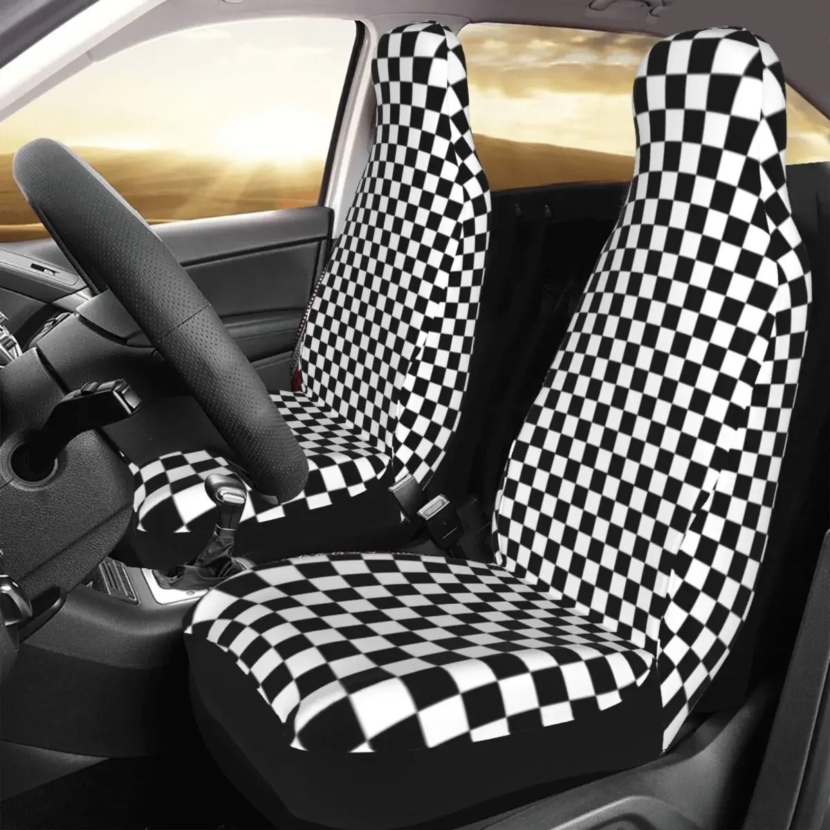 Checkerboard Universal Car Seat Cover Protector Interior Accessories AUTOYOUTH Car Seat Protection Covers Polyester Fishing