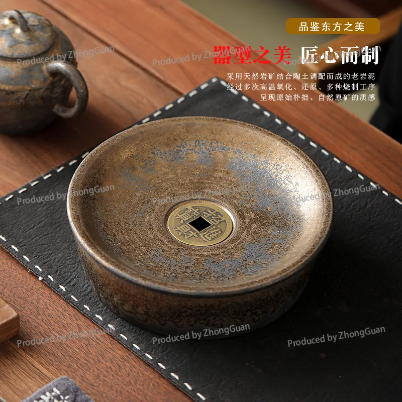 Tang and Song Dynasties Ceramic Pot Bearing Dry Brewing Table Coarse Pottery Tea Set Tray Is TeaLarge Storage KettleAccessories